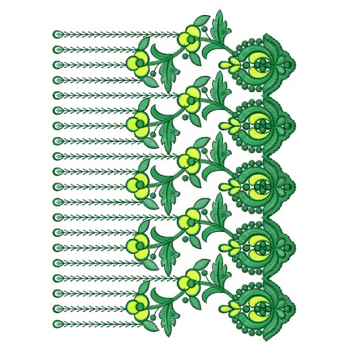 Beautiful Curtain Border Embroidery Design 25366
