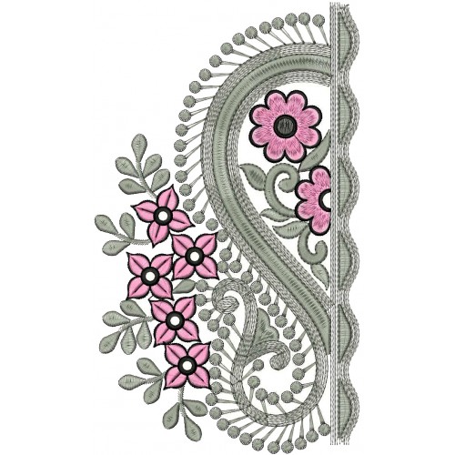Beautiful Flower Border Embroidery Design 25711