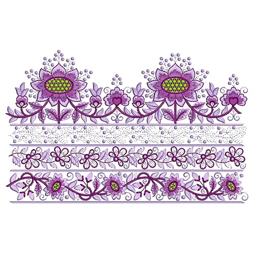Beautiful Purple Lace Embroidery
