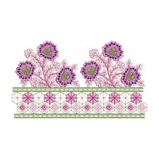 Big Border Embroidery For Saree