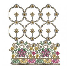 Boho Style Sequins Embroidery Border Design