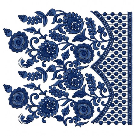 Box Pallu Saree Border Embroidery Design 25436