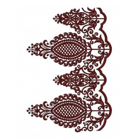 Cut Work Embroidery Border Design 25011