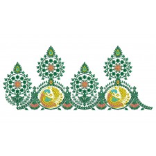 Embroidery Border With Asian Elements