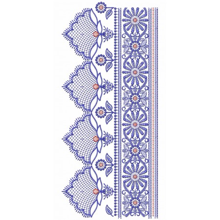 Floral Embroidery Border Designs 25664