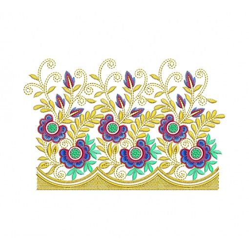 Floral Embroidery Border For Lampshade