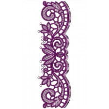 Freestanding Dress Border Embroidery Design 24838