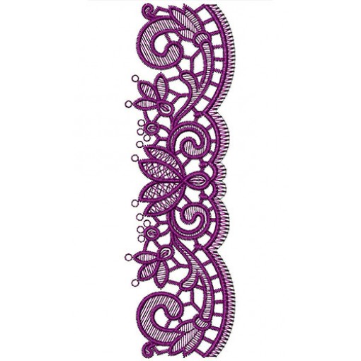 Freestanding Dress Border Embroidery Design 24838