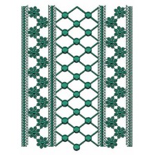 Freestanding Wedding Dupatta Embroidery Design 24840