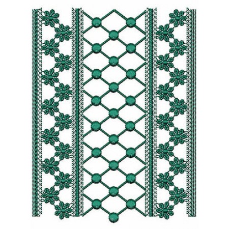 Freestanding Wedding Dupatta Embroidery Design 24840