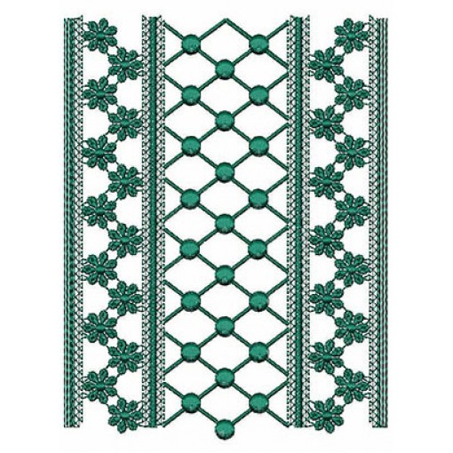 Freestanding Wedding Dupatta Embroidery Design 24840
