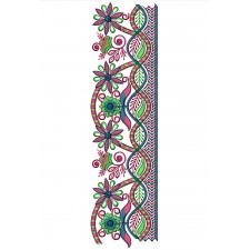 Georgette Style Border Embroidery Design 24995