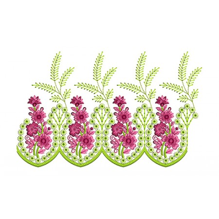 Grass Pattern Embroidery Border