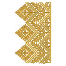 Jacquard Stitch Effect Border Embroidery Design 24788