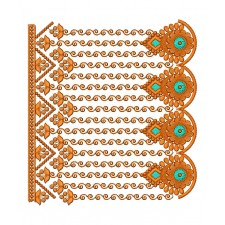 Jumkha Curtain Border Embroidery Design 25342