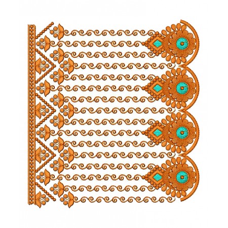 Jumkha Curtain Border Embroidery Design 25342