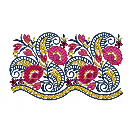 Mexican Flower Embroidery Pattern