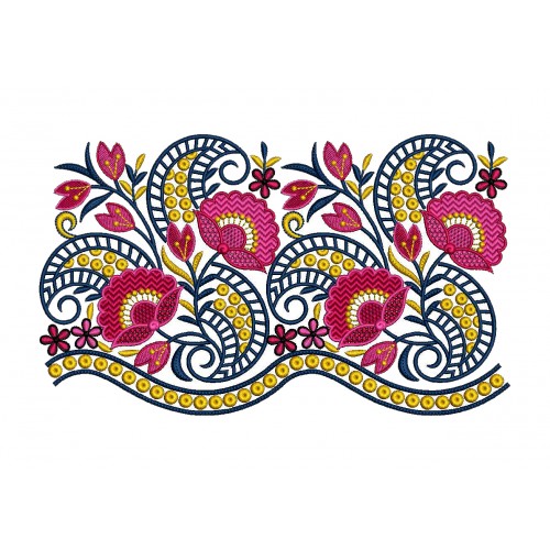 Mexican Flower Embroidery Pattern