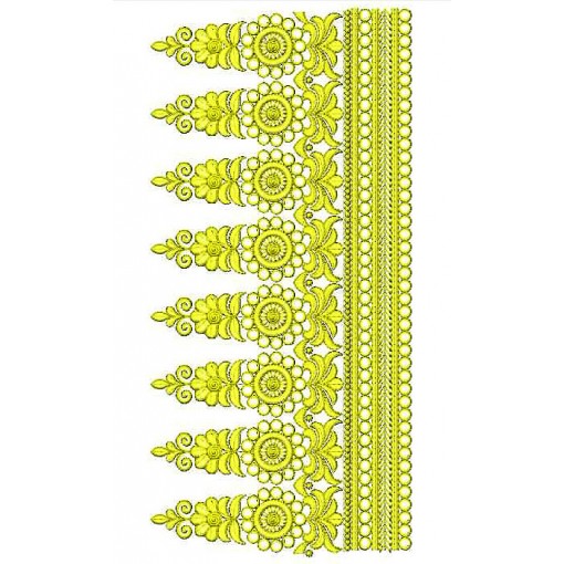 Mirror Work Big Border Embroidery Design 24917