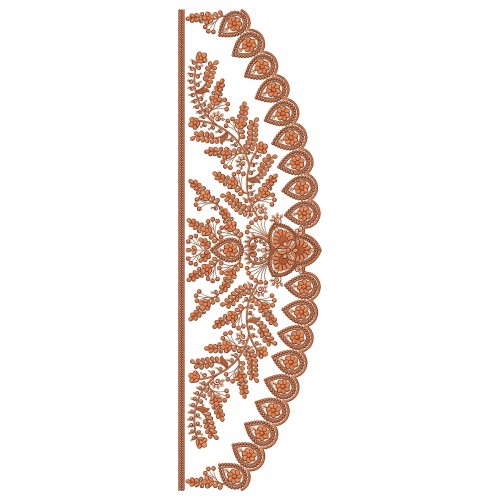 New Curtain Border Embroidery Design 25376