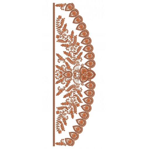 New Curtain Border Embroidery Design 25376