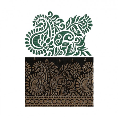 Paisley Border Embroidery Pattern
