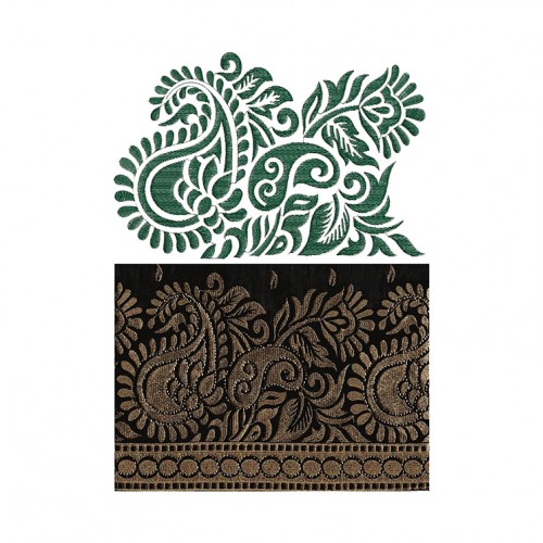 Paisley Border Embroidery Pattern