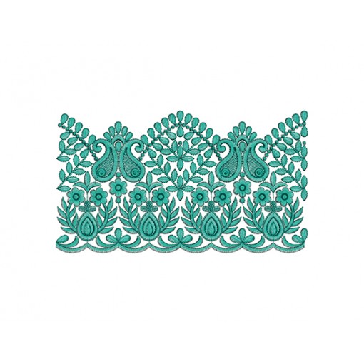 Paisley Design With Cutwok Embroidery