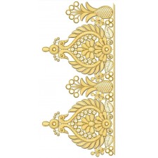 Peacock Border Embroidery Design 24808