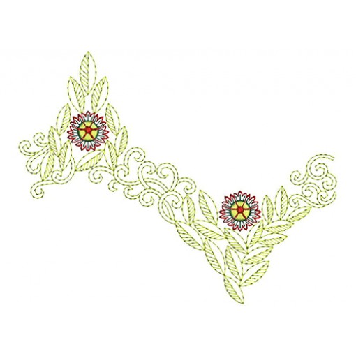 Seamless Vector Floral Border Design