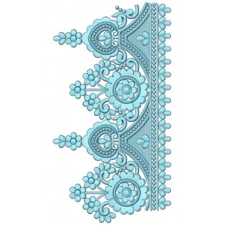 Skirt Border Embroidery Design 25466