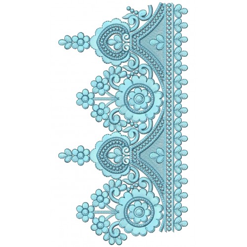 Skirt Border Embroidery Design 25466