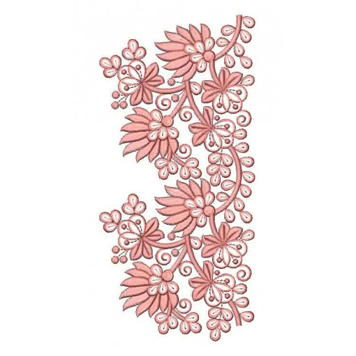 Small Flower BigBorder Embroidery Design 24921