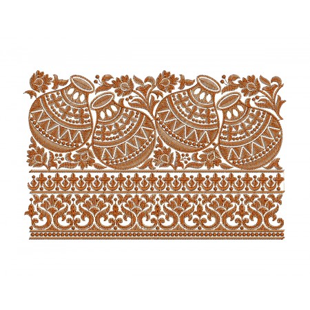 Traditional Gujarati Border Embroidery
