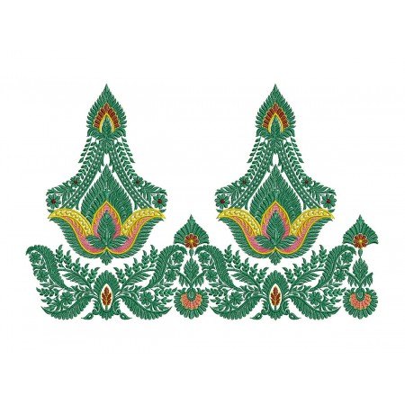 Traditional Mughal Embroidery Border