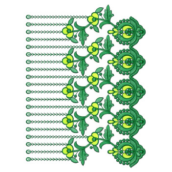 Beautiful Curtain Border Embroidery Design 25366