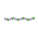 Cornflower Vine Vertical Border Embroidery Design