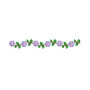 Cornflower Vine Vertical Border Embroidery Design