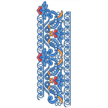 Cushioning Stitches Border Embroidery Design 24781