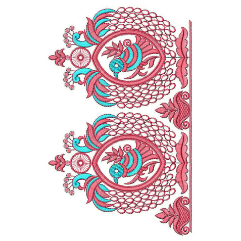 Cushioning Stitches With Start Border Embroidery Design 24784