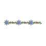 Daisy Vine Vertical Border Embroidery Design