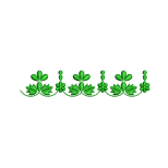 Elegant Single-Color Clover Leaf Repeating Embroidery Design