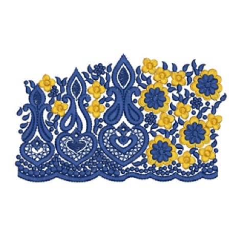 Floral Motif Border Embroidery