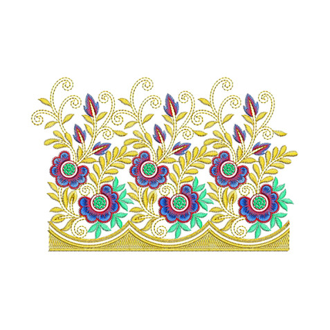 Floral Embroidery Border For Lampshade