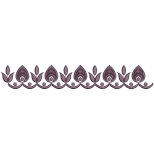 Mauve Paisley Lace Vertical Border Embroidery Design