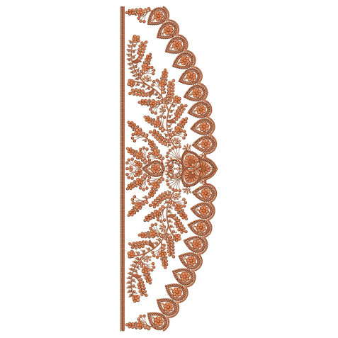 New Curtain Border Embroidery Design 25376