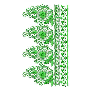 Rose Flower Big Border Embroidery Design 24839