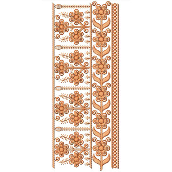 Saree Big Border Embroidery Design 25422