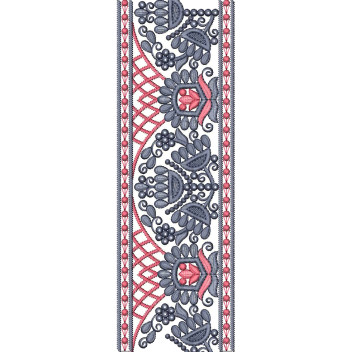 Shirt Lace Border Embroidery Design 25295