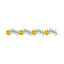 Simple Daisy Vine Vertical Border Embroidery Design
